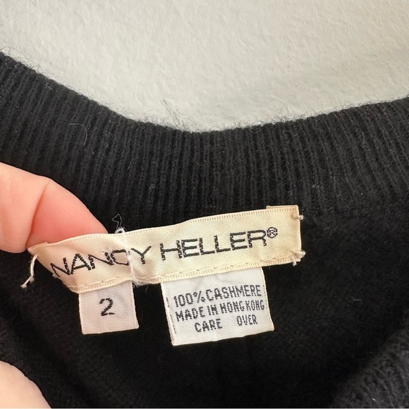 Vintage Nancy Heller 100% Cashmere Black Pants Straight Leg - Picture 4 of 6